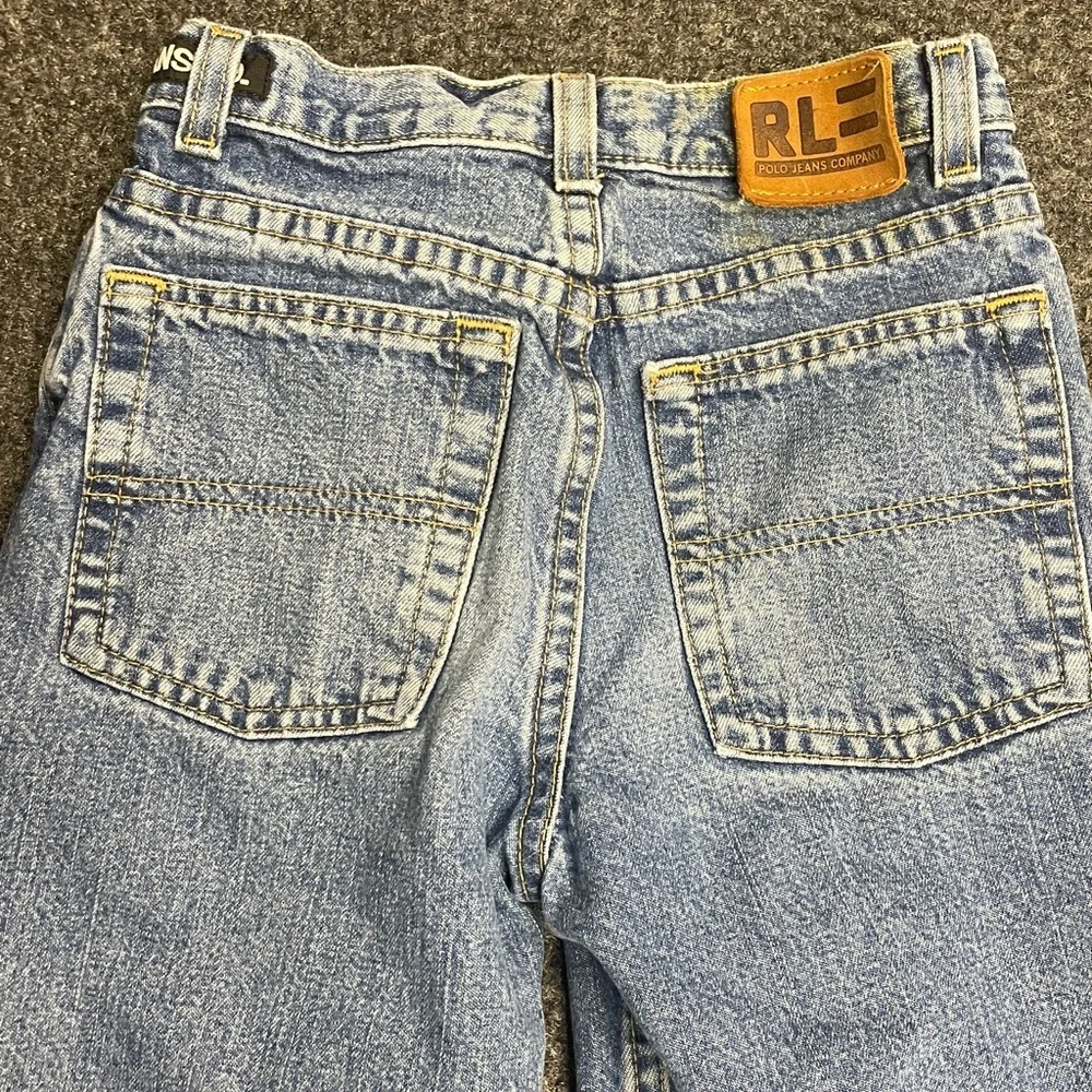 POLO Ralph Lauren vintage Y2K boys jeans size 7 straight fit classic wash - Picture 5 of 6